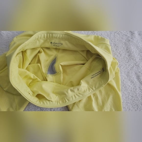 Athleta Yellow Mesh Contender Athletic 7/8 Leggings Size L - Picture 7 of 13